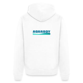 AQUABOY - Unisex Premium Organic Zip Hoodie - white - Back - Thijin (182cm)
