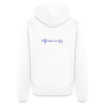 Rendsburg High Bridge Sketch Look - Unisex Premium Organic Zip Hoodie - white - Back - Thijin (182cm)