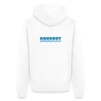 AQUABOY - Unisex Premium Organic Zip Hoodie - white - Back - Thijin (182cm)