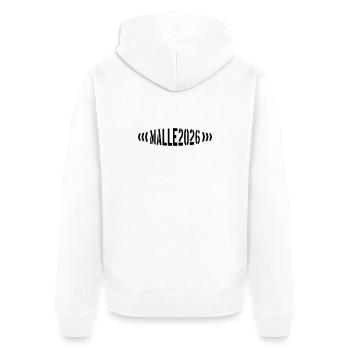 Malle 2026 - Veste à capuche bio Premium Unisexe - blanc - Dos - Thijin (182cm)