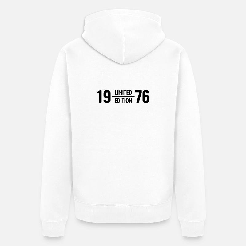 Édition limitée cadeau d’anniversaire 1976 - Veste à capuche bio Premium Unisexe - blanc