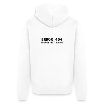 Erreur 404 - Énergie non trouvée - Veste à capuche bio Premium Unisexe - blanc - Dos - Thijin (182cm)