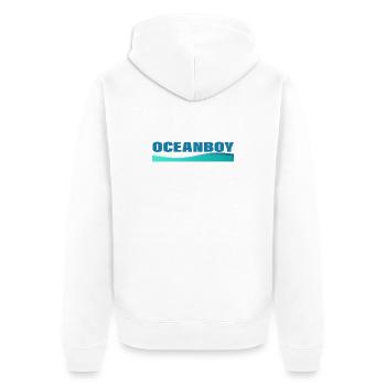 OCEANBOY - Unisex Premium Organic Zip Hoodie - white - Back - Thijin (182cm)