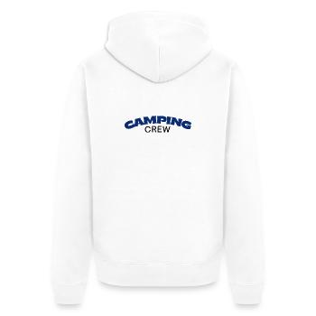 Camping Crew - Unisex Premium Bio Zip Hoodie - Weiß - Hinten - Thijin (182cm)