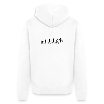 Motif BMX Cycliste pour garçons et hommes femmes - Veste à capuche bio Premium Unisexe - blanc - Dos - Thijin (182cm)