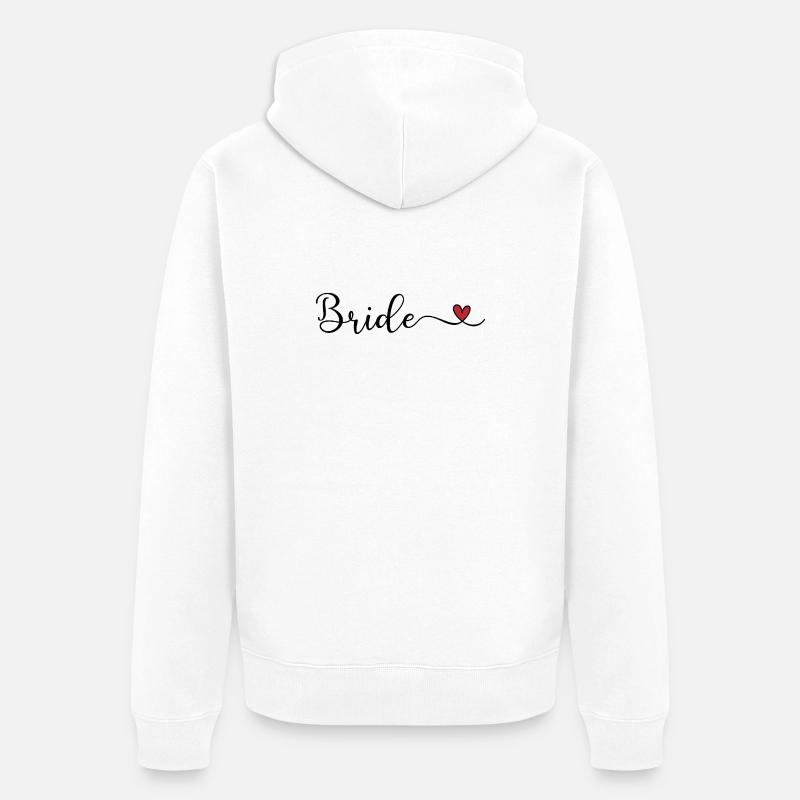 Braut - Unisex Premium Bio Zip Hoodie - Weiß