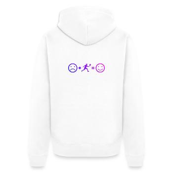 Idée cadeau pour les fans de règles de padel avec des parcours de padel - Veste à capuche bio Premium Unisexe - blanc - Dos - Thijin (182cm)