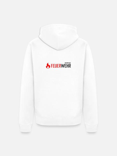 Feuerwehr - Unisex Premium Bio Zip Hoodie - Weiß