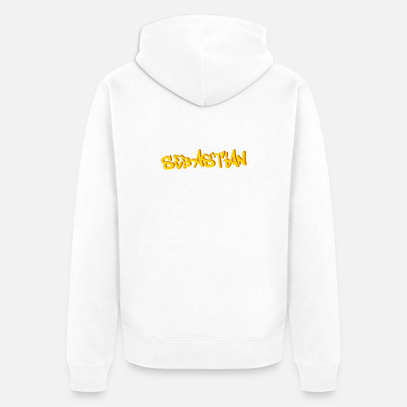 Sebastian - Veste à capuche bio Premium Unisexe - blanc