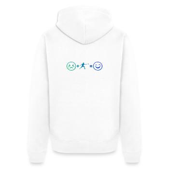 Cadeau ultime de frisbee pour le joueur ultime - Veste à capuche bio Premium Unisexe - blanc - Dos - Thijin (182cm)