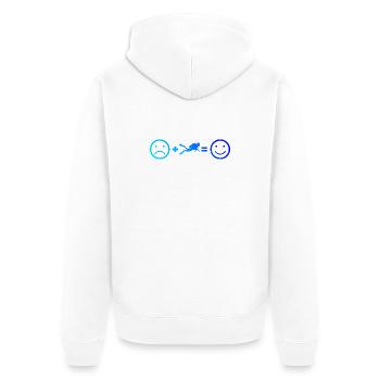 Scuba Diving Geschenkidee für Unterwasserabenteuer - Unisex Premium Bio Zip Hoodie - Weiß - Hinten - Thijin (182cm)
