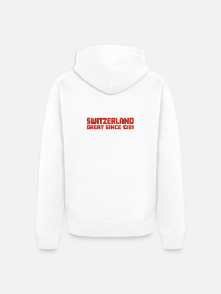 Switzerland - Great Since 1291 - Schweiz - Schwiiz - Unisex Premium Organic Zip Hoodie - white