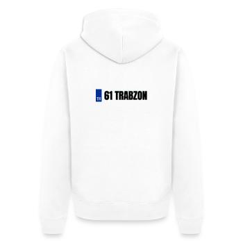 61 Trabzon Kennzeichen | Türkisches Kennzeichen - Unisex Premium Bio Zip Hoodie - Weiß - Hinten - Thijin (182cm)