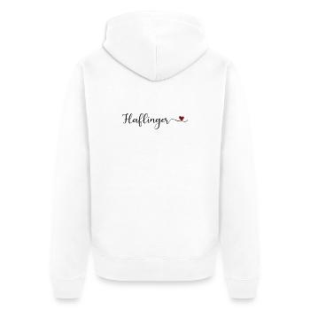 Cœur Haflinger - Veste à capuche bio Premium Unisexe - blanc - Dos - Thijin (182cm)