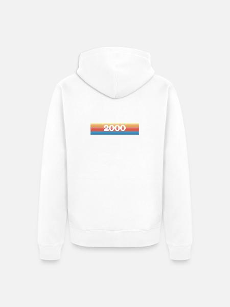 Regenbogen 2000 - Unisex Premium Bio Zip Hoodie - Weiß