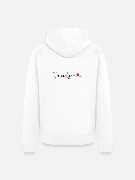 vocals - Unisex Premium Bio Zip Hoodie - Weiß