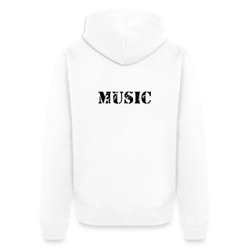 La musique comme la conception d'impression de - Veste à capuche bio Premium Unisexe - blanc - Dos - Thijin (182cm)