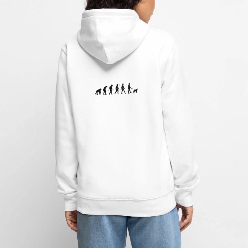 Evolution Smooth Collie Mann Unisex Premium Bio Zip Hoodie