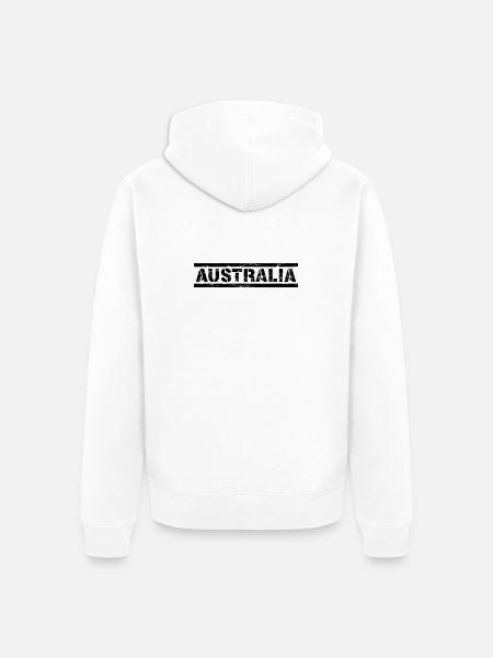 Australia - Unisex Premium Organic Zip Hoodie - white
