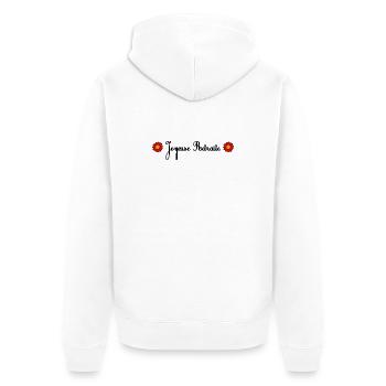 RETRAITE. BONNE RETRAITE. JOYEUSE RETRAITE - Veste à capuche bio Premium Unisexe - blanc - Dos - Thijin (182cm)
