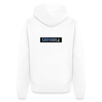 Grenoble - Veste à capuche bio Premium Unisexe - blanc - Dos - Thijin (182cm)