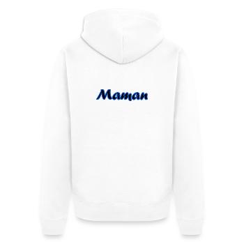 BONNE FÊTE MAMAN. MAMAN. FÊTE DES MÈRES. JE T'AIME - Veste à capuche bio Premium Unisexe - blanc - Dos - Thijin (182cm)