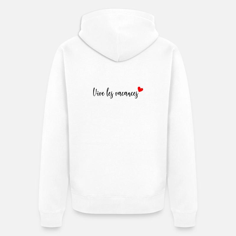 MAÎTRESSE. MAITRE. MERCI. MERCI MAÎTRESSE - Veste à capuche bio Premium Unisexe - blanc