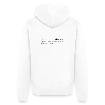 Human - 1 star - Unisex Premium Organic Zip Hoodie - white - Back - Thijin (182cm)