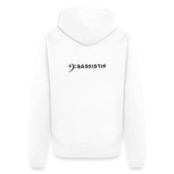 Je joue de la basse - Je suis bassiste - Veste à capuche bio Premium Unisexe - blanc - Dos - Thijin (182cm)