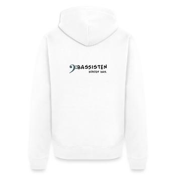 Bassists are allowed to - Unisex Premium Organic Zip Hoodie - white - Back - Thijin (182cm)