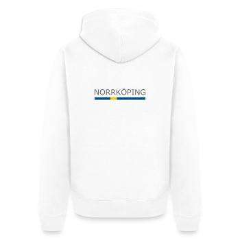 Drapeau de la Suède - Norrköping - Sverige - Schweden - Veste à capuche bio Premium Unisexe - blanc - Dos - Thijin (182cm)