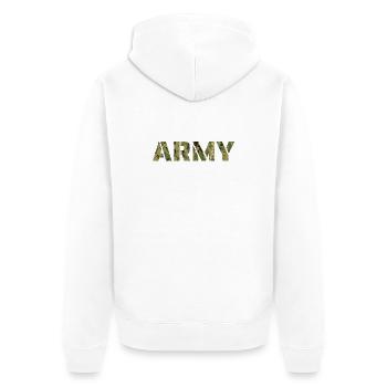 Motif de camouflage ARMY Digital Cam - Veste à capuche bio Premium Unisexe - blanc - Dos - Thijin (182cm)