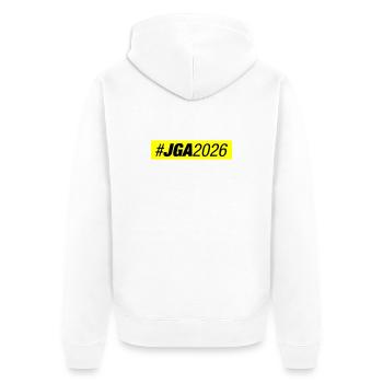 Jga 2026 Bachelor Party - Unisex Premium Organic Zip Hoodie - white - Back - Thijin (182cm)