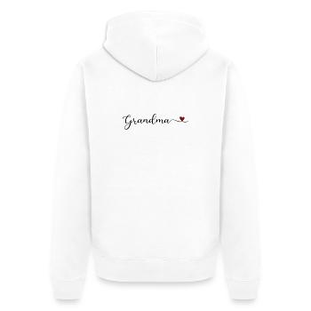 granny - Unisex Premium Organic Zip Hoodie - white - Back - Thijin (182cm)
