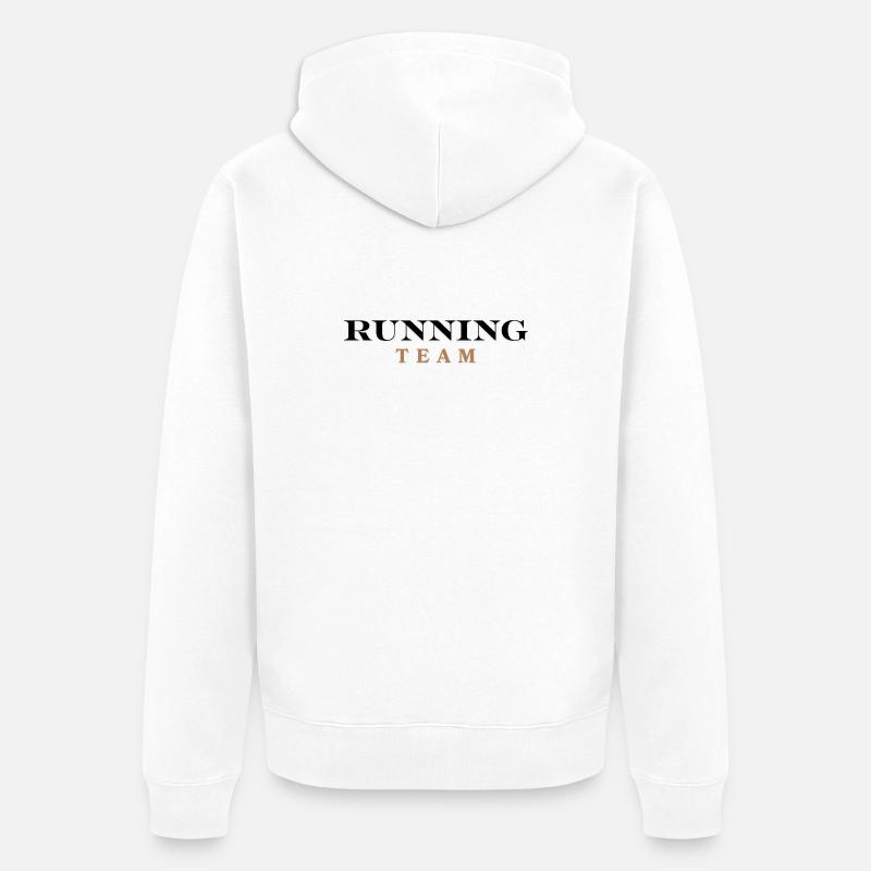 Équipe de course - Veste à capuche bio Premium Unisexe - blanc