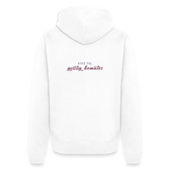Heute mal geistig komatös - Unisex Premium Bio Zip Hoodie - Weiß - Hinten - Thijin (182cm)