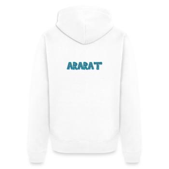 ARARAT - Unisex Premium Organic Zip Hoodie - white - Back - Thijin (182cm)