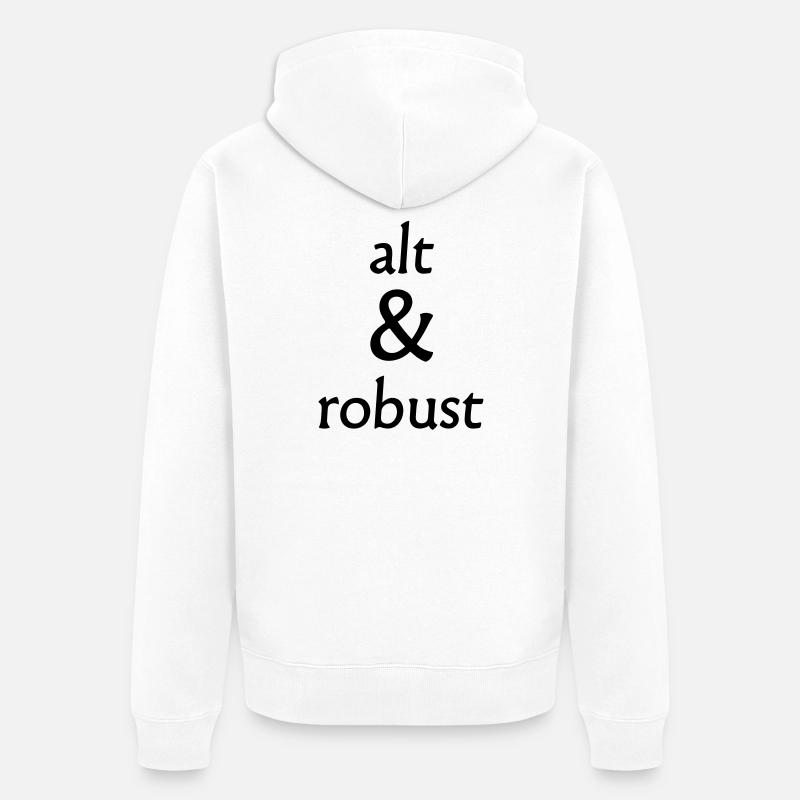 vieux et robuste - Veste à capuche bio Premium Unisexe - blanc