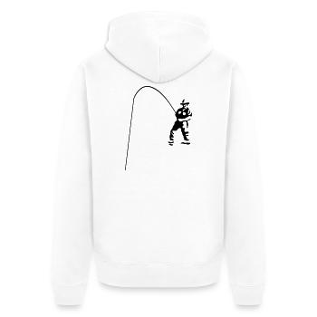 Fisherman - Unisex Premium Organic Zip Hoodie - white - Back - Thijin (182cm)