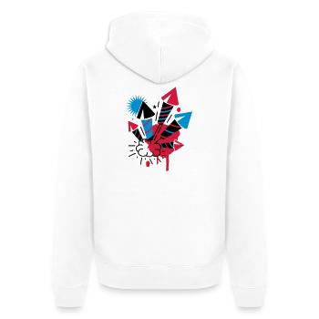Un feu d'artifice - Veste à capuche bio Premium Unisexe - blanc - Dos - Thijin (182cm)