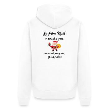 Santa Claus does not exist - Unisex Premium Organic Zip Hoodie - white - Back - Thijin (182cm)