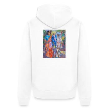 Per Stenius Painting - Unisex Premium Organic Zip Hoodie - white - Back - Thijin (182cm)