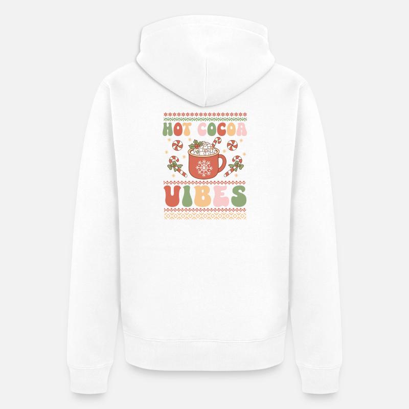 Hässlicher Weihnachtspullover - Unisex Premium Bio Zip Hoodie - Weiß