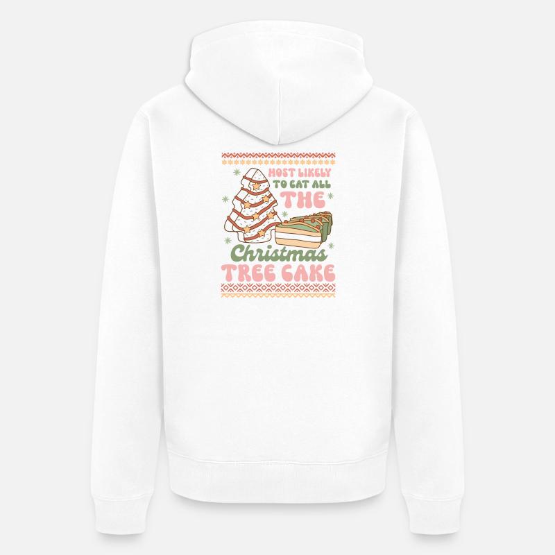 Pull de Noël moche - Veste à capuche bio Premium Unisexe - blanc