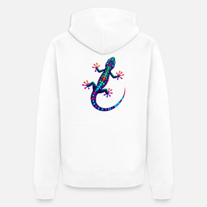 Gecko - Veste à capuche bio Premium Unisexe - blanc
