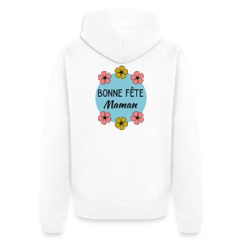 MUTTERTAG. ALLES GUTE ZUM GEBURTSTAG - Unisex Premium Bio Zip Hoodie - Weiß - Hinten - Thijin (182cm)