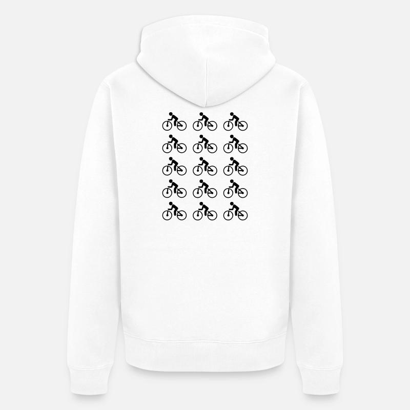 Bicyclette - Veste à capuche bio Premium Unisexe - blanc