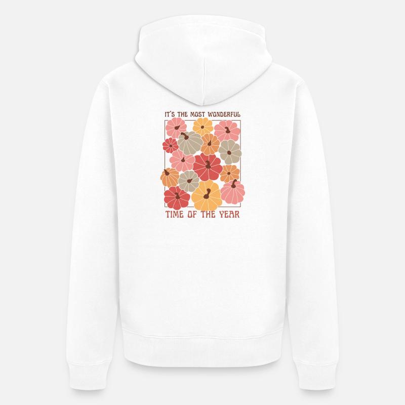 Färgglada Pumpkin Patch Fall citat - Ekologisk premiumluvjack unisex - vit