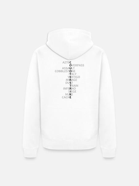 CS Maps - Unisex Premium Bio Zip Hoodie - Weiß