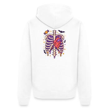 Anatomy Gothic Thoracic Cage - Veste à capuche bio Premium Unisexe - blanc - Dos - Thijin (182cm)